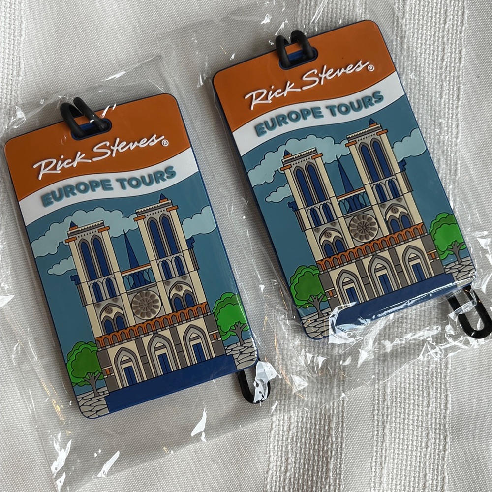 2 Rick Steves Europe Tours Luggage Tags, New